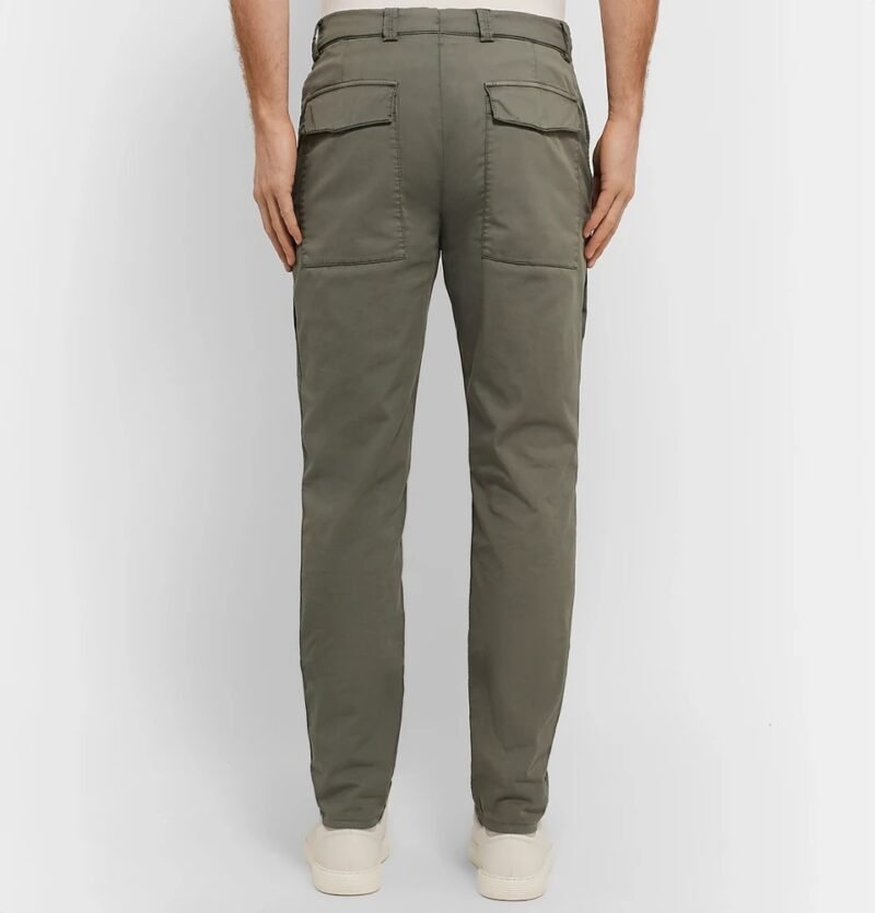 Men's Slim-Fit Stretch-Cotton Twill Cargo Trousers - Image 4