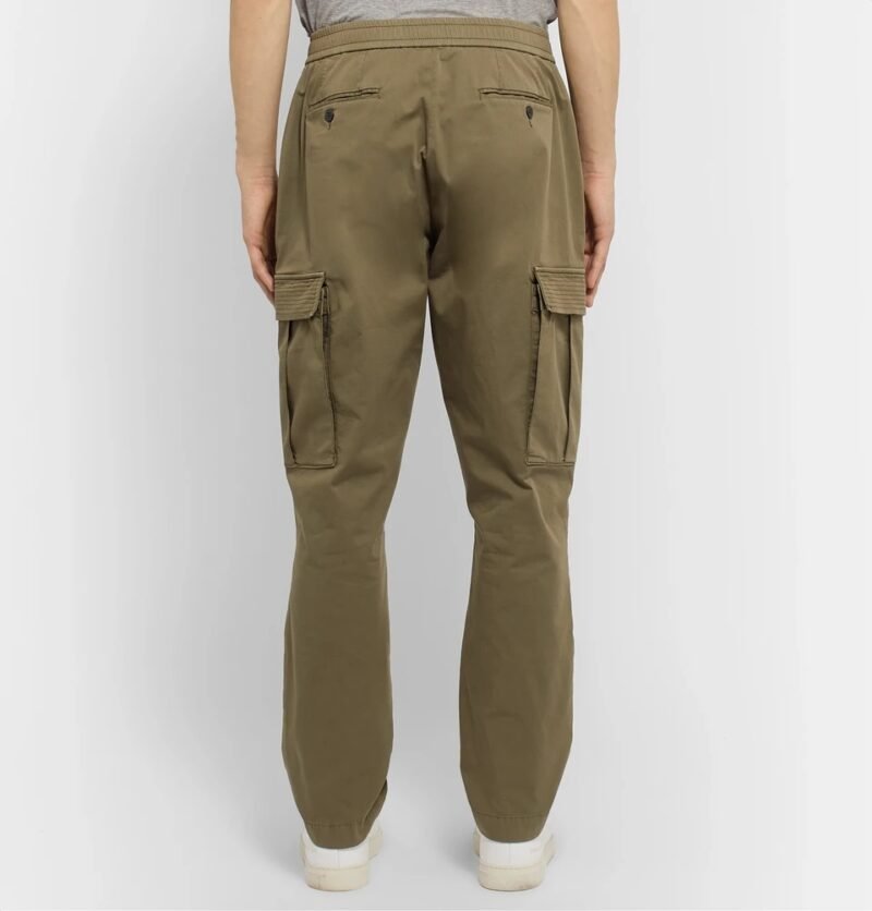 Men's Slim-Fit Tapered Cotton-Blend Cargo Trousers - Image 4