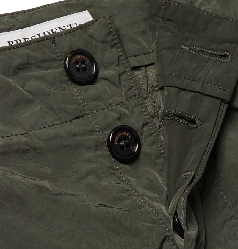 Men's Tapered Crinkled-Shell Cargo Trousers - Image 4