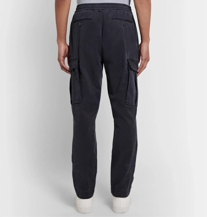 Men's Tapered Garment-Dyed Lyocell-Blend Twill Drawstring Cargo Trousers - Image 4