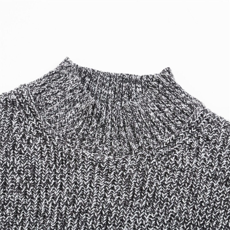 Men's Mock neck long-sleeve knitted sweater - Image 3