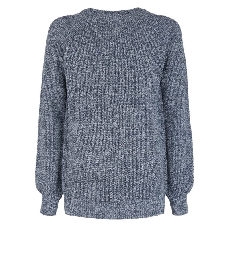 Men's Pale Blue Raglan Sleeve Crew Neck Jumper