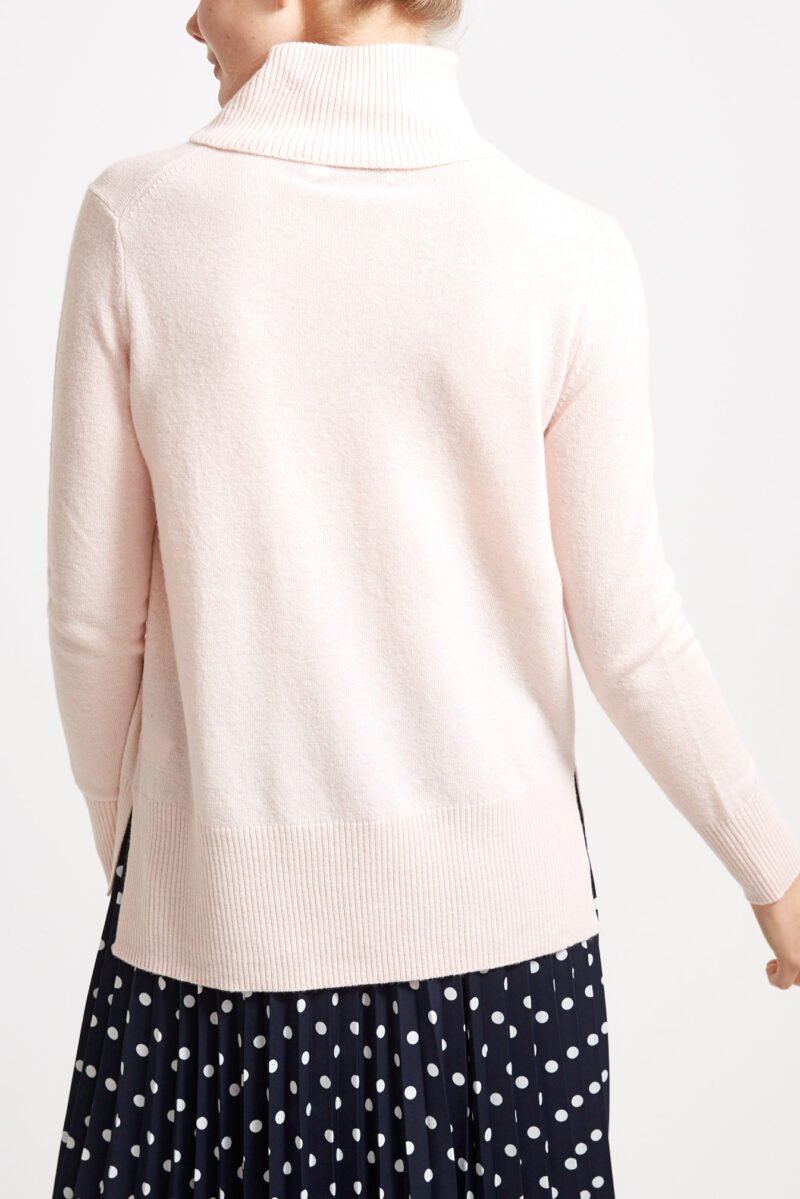 Women's Roll Neck Fancy Knit Sweater - Image 2