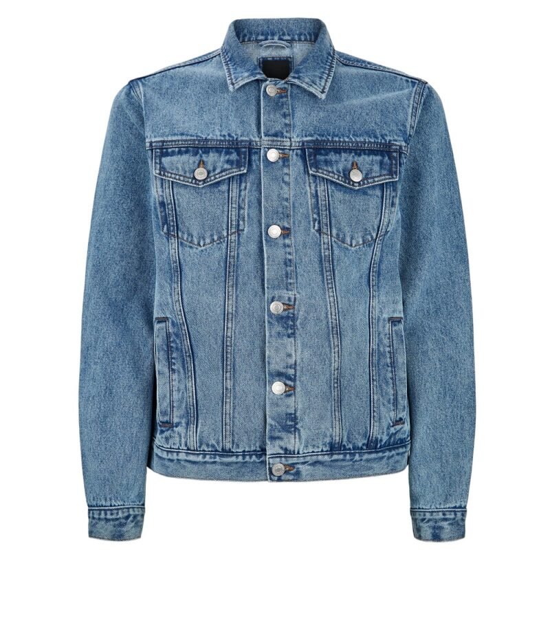 Men's Pale Blue Western Denim Jacket