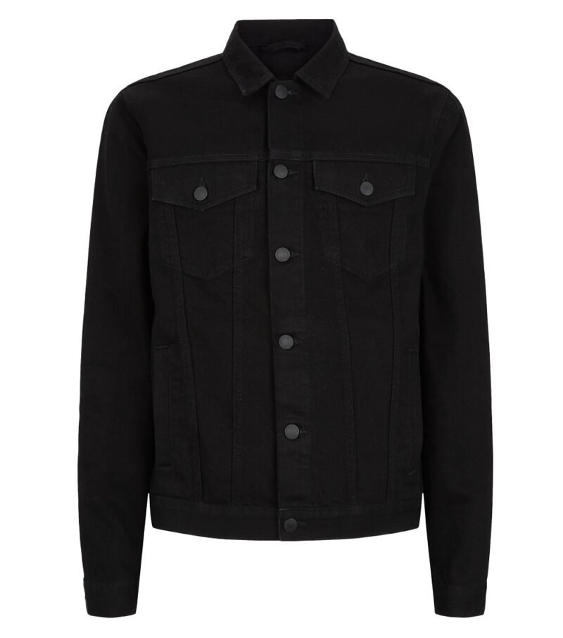 Men's Black Western Denim Jacket