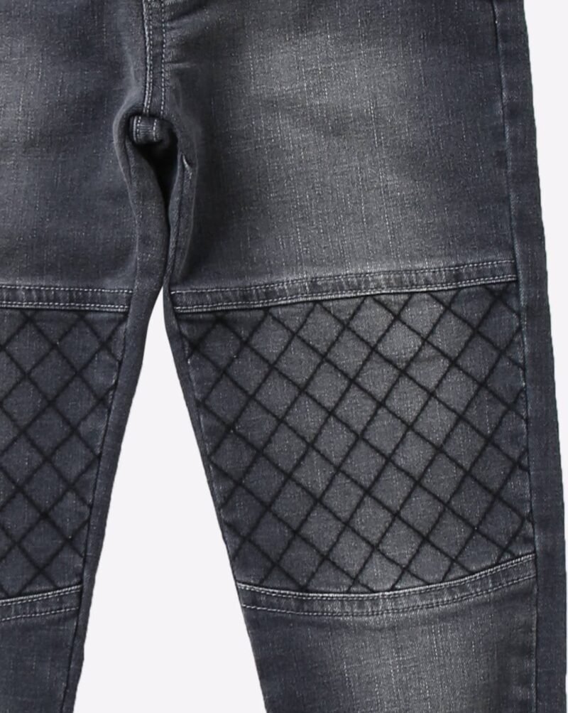 Boys Denim Joggers with Embroidered Panels - Image 5