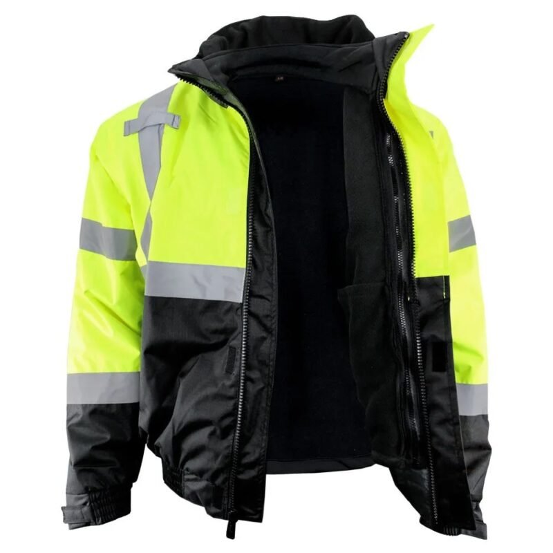 Hi Viz 3-IN-1 Safety Bomber Jacket - Image 5