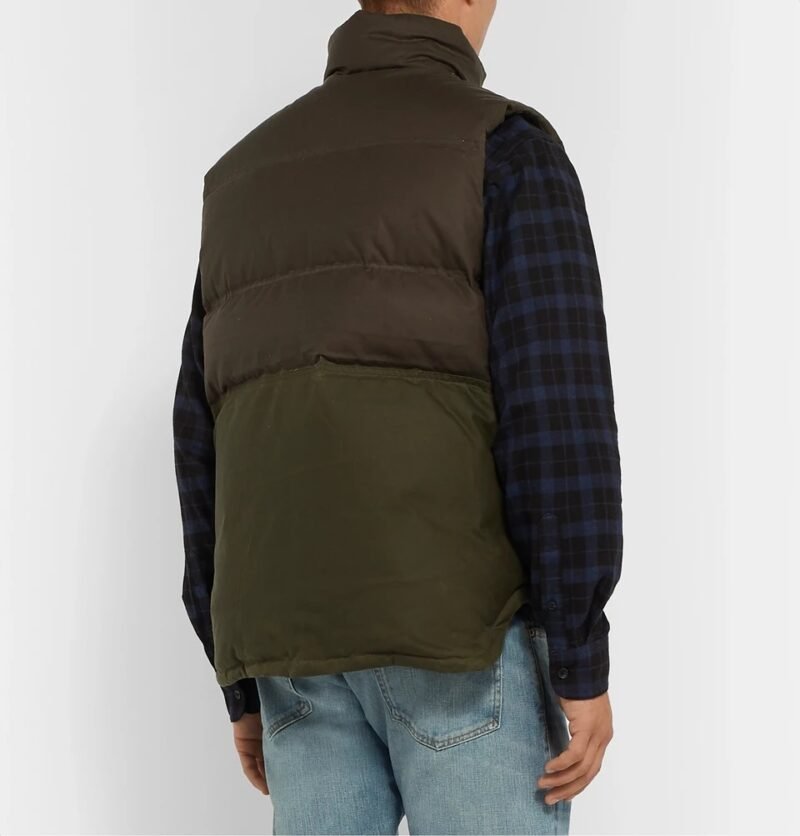 Men's Two-Tone Quilted Cotton Down Gilet - Image 2