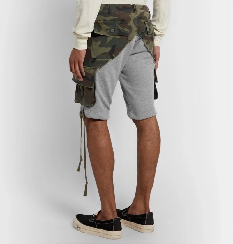 Men's Camouflage-Print Panelled Loopback Jersey Drawstring Shorts - Image 2