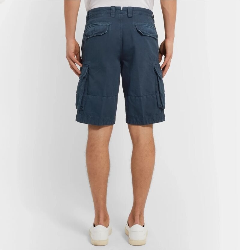 Men's Cotton and Linen-Blend Cargo Shorts - Image 2