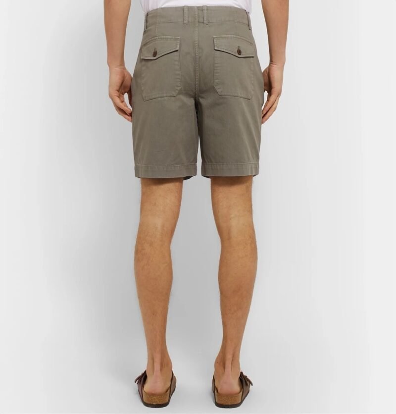 Men's Garment-Dyed Herringbone Cotton Shorts - Image 2