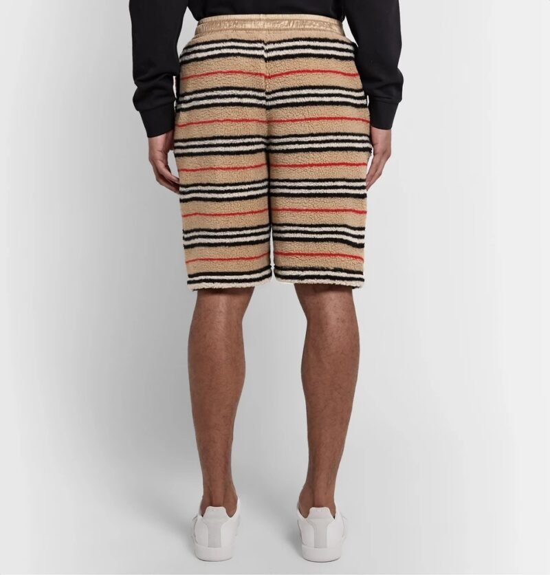 Men's Striped Fleece Drawstring Shorts - Image 2