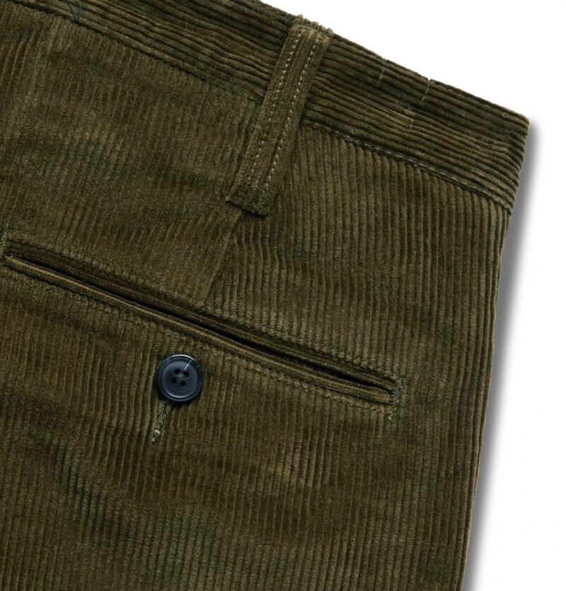 Men's Pleated Cotton-Corduroy Trousers - Image 5