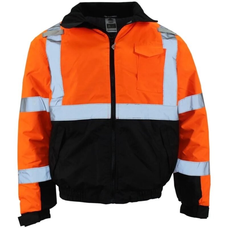 Hi Viz Quilted Bomber Jacket - Image 7