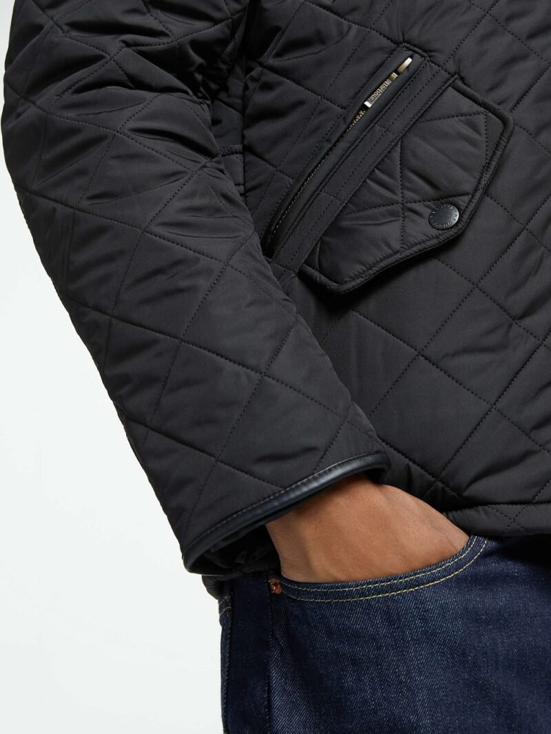 Men's Quilted Jacket Black - Image 4