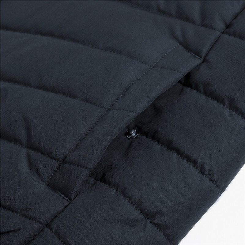 Men's Solid stand collar quilted coat - Image 6