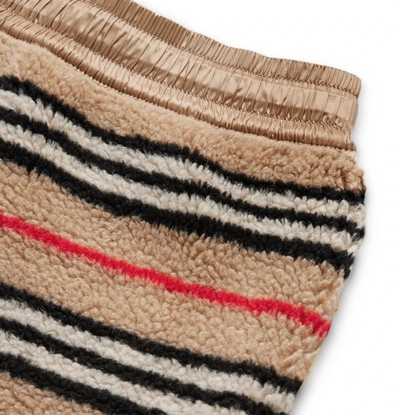 Men's Striped Fleece Drawstring Shorts - Image 4