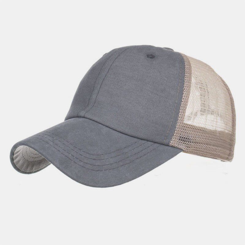 Washed Cotton Net Cap Baseball Cap - Image 4