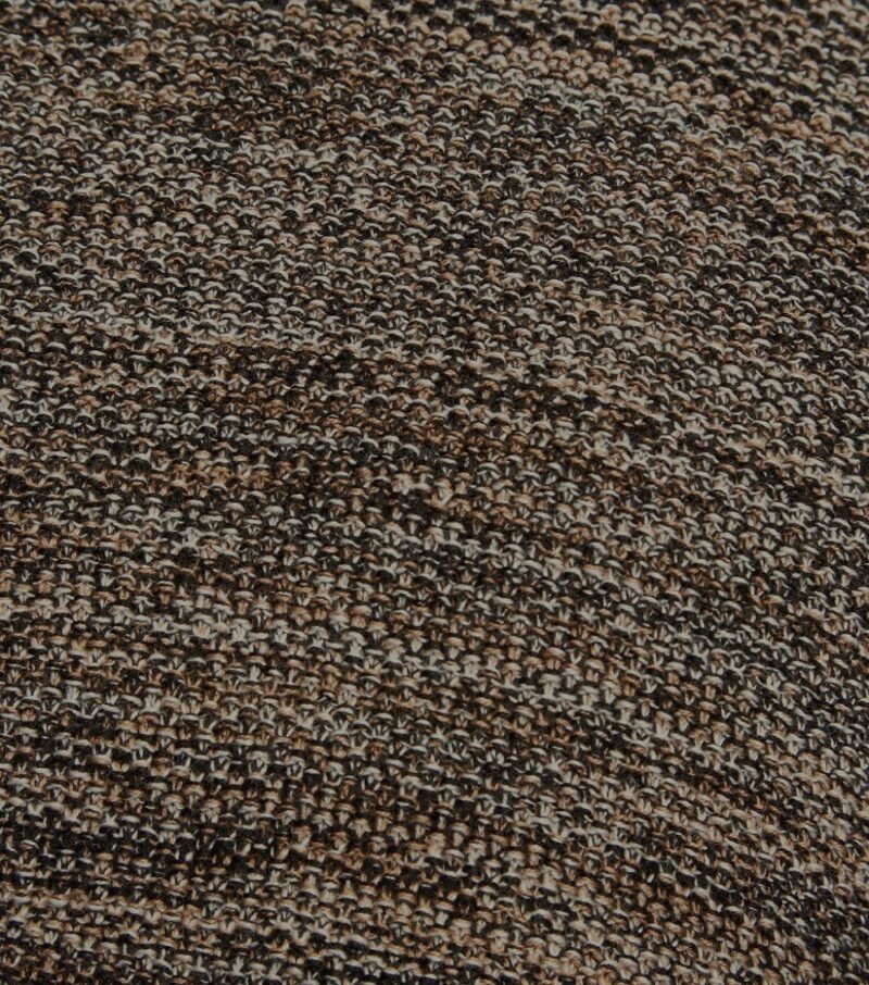 Men's Brown Space Dye Knit Crew Neck Jumper - Image 5