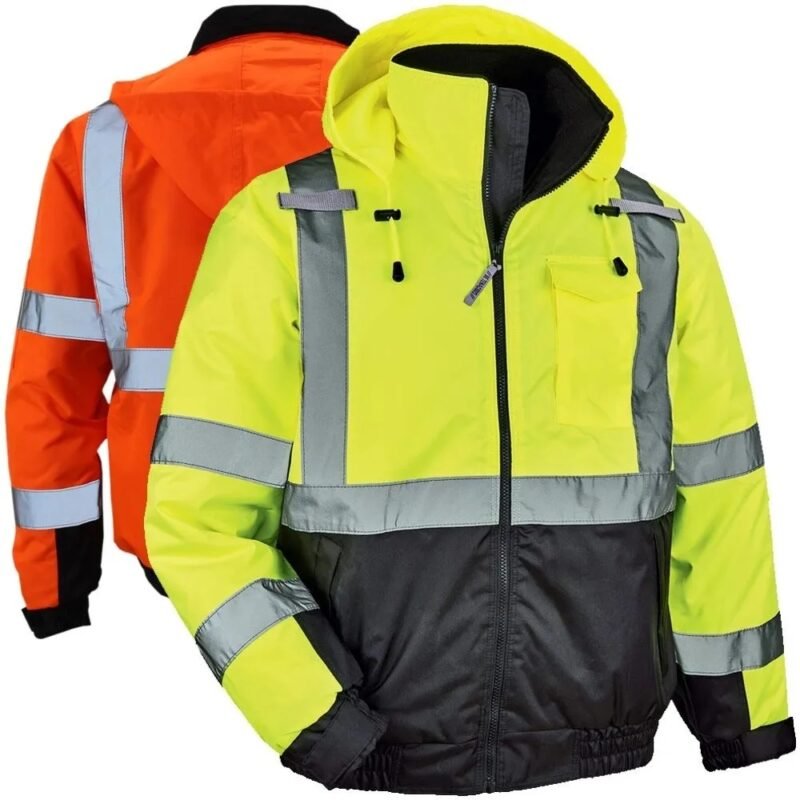 Hi Viz Quilted Bomber Jacket