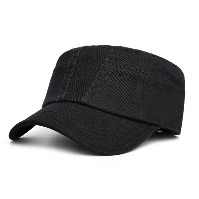 Men's Cotton Solid Color Flat Cap - Image 6