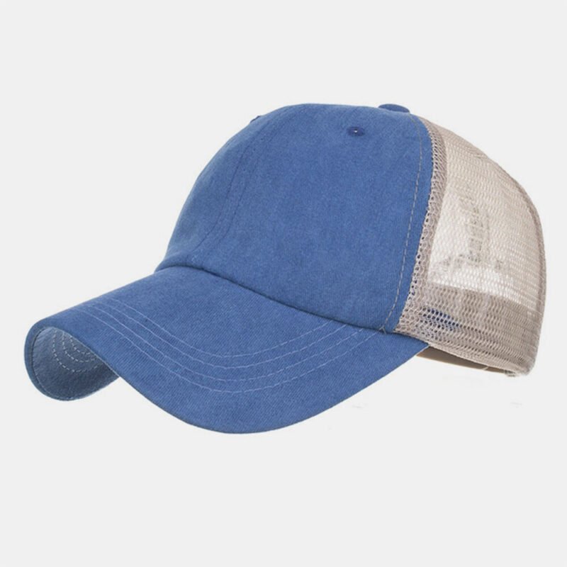 Washed Cotton Net Cap Baseball Cap - Image 6