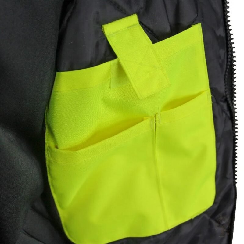 Hi Viz Thermal 3-In-1 Rip stop Utility Safety Bomber Jacket - Image 8