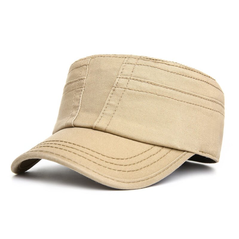 Men's Cotton Solid Color Flat Cap - Image 7