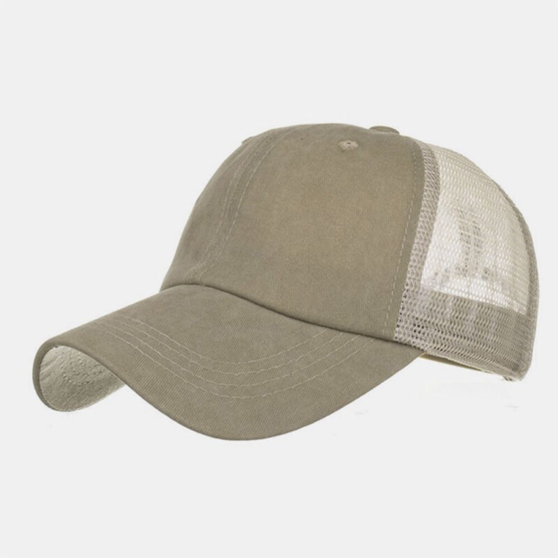 Washed Cotton Net Cap Baseball Cap - Image 7