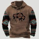 Men’s Fashion Camouflage Patchwork Design Hip Hop Hoodie