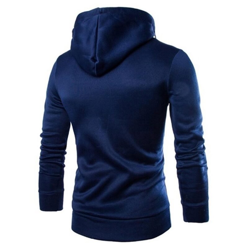 Men’s Fashion Solid Color Side Zipper Sport Hoodie