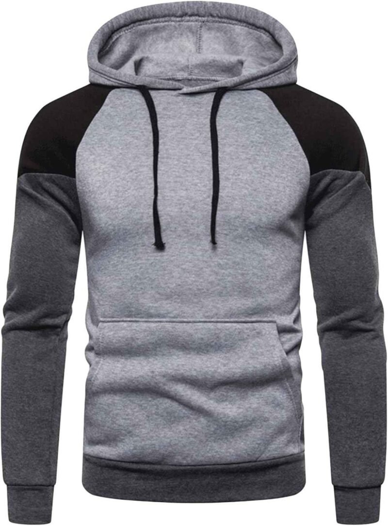 Men's Hit Color Slim Fit Zip Up Sport Hoodie - Image 5