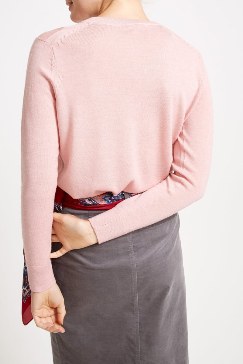 Women's Crew Neck Fancy Knit Sweater - Image 2