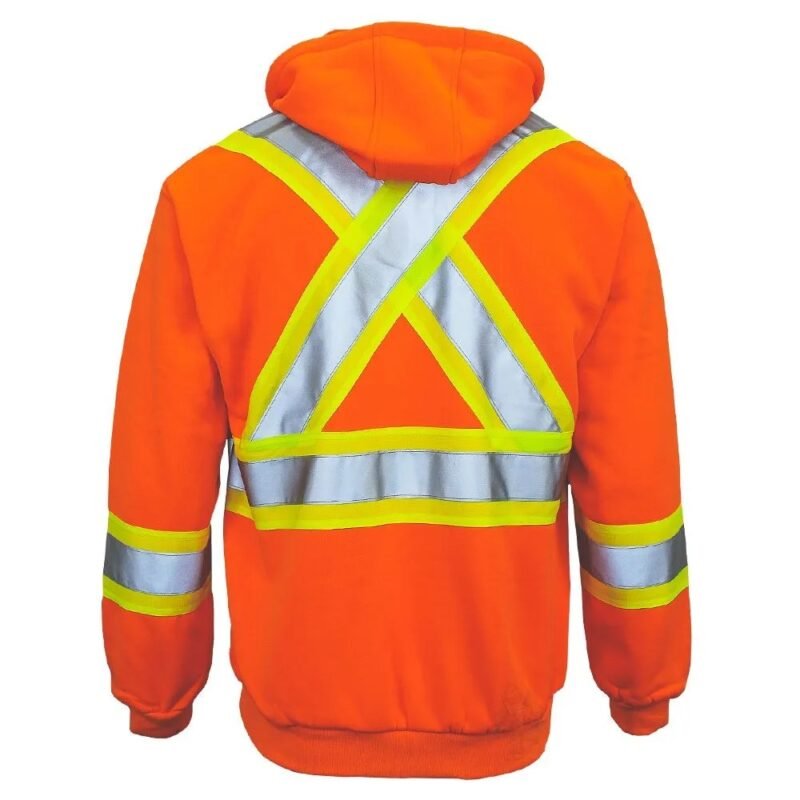 HI Viz Zip Front Fleece Hoodie - Image 7