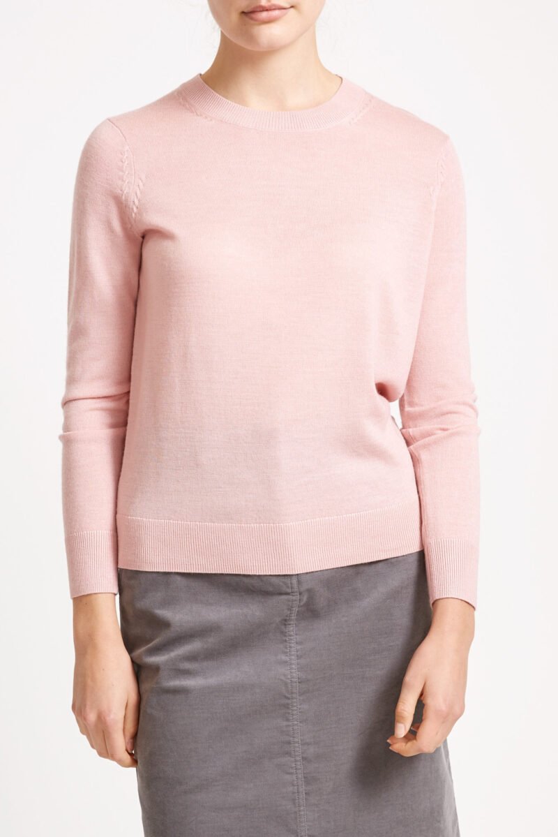 Women's Crew Neck Fancy Knit Sweater - Image 3