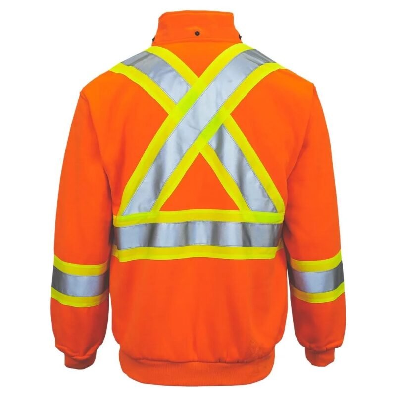 HI Viz Zip Front Fleece Hoodie - Image 8