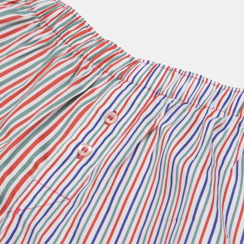 Men's Designer Striped Loose Boxer Shorts - Image 3