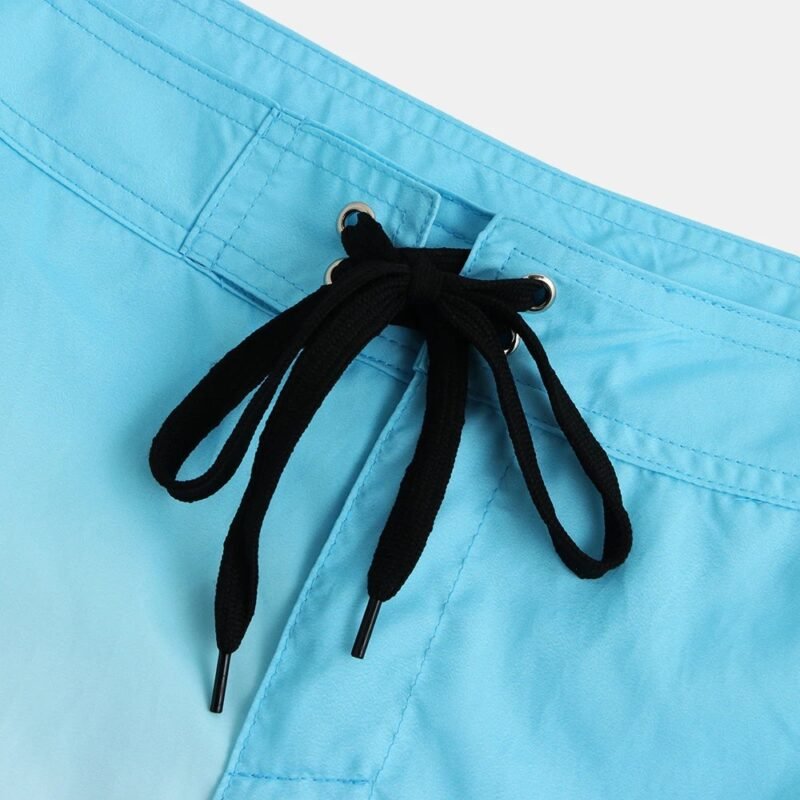 Men's Gradient Color Summer Beach Board Shorts - Image 3