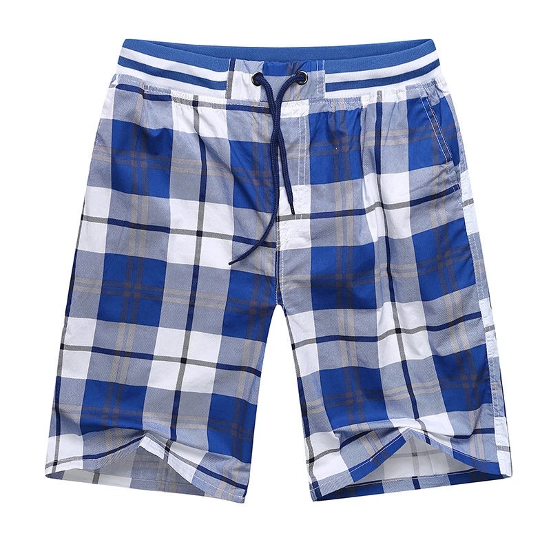 Men's Sweat-absorbent Plaid Printed Casual Shorts | AA Sourcing LTD