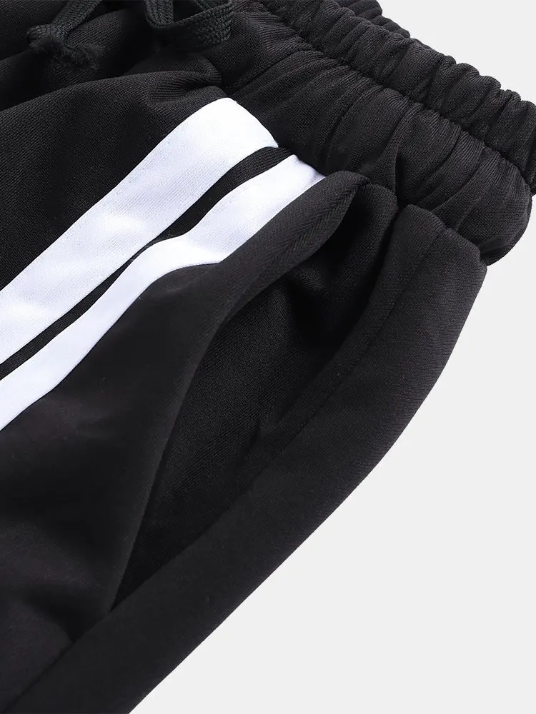 Men's Side Striped Sports Drawstring Elastic Waist Shorts | AA Sourcing LTD