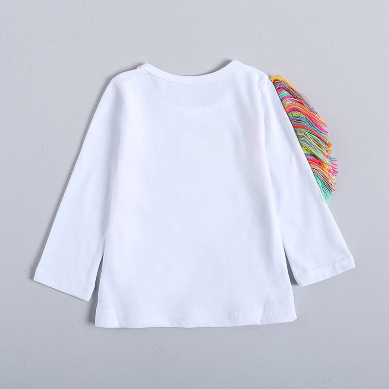 Boys Girls Horse Print Long Sleeve T-shirts - Image 2