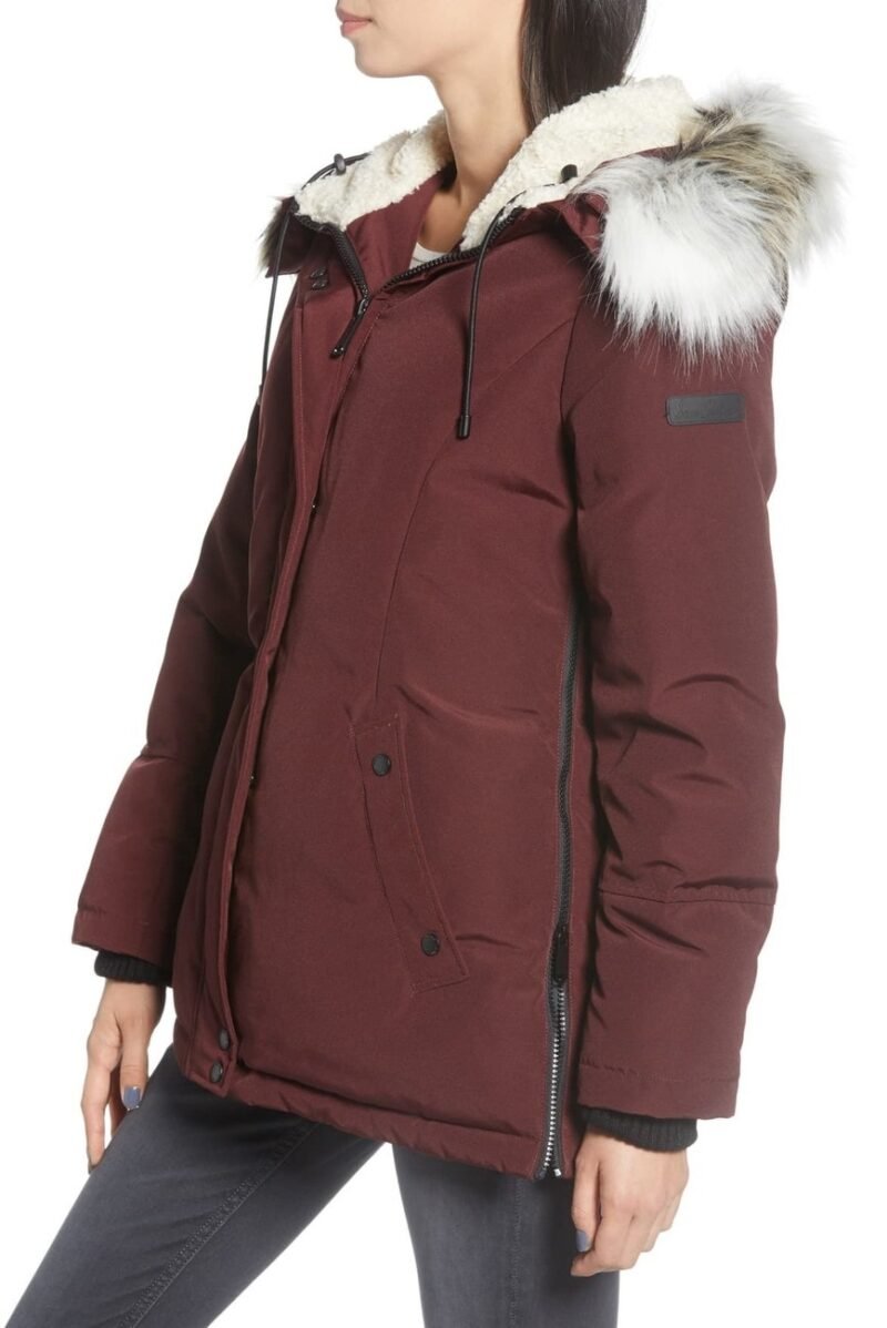 Women's Faux Fur Trim Short Parka - Image 5