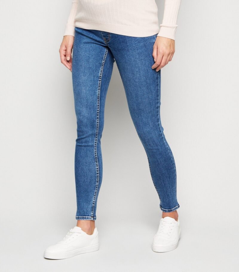 Women's Maternity Blue  Under Bump Jeggings stretch jeans