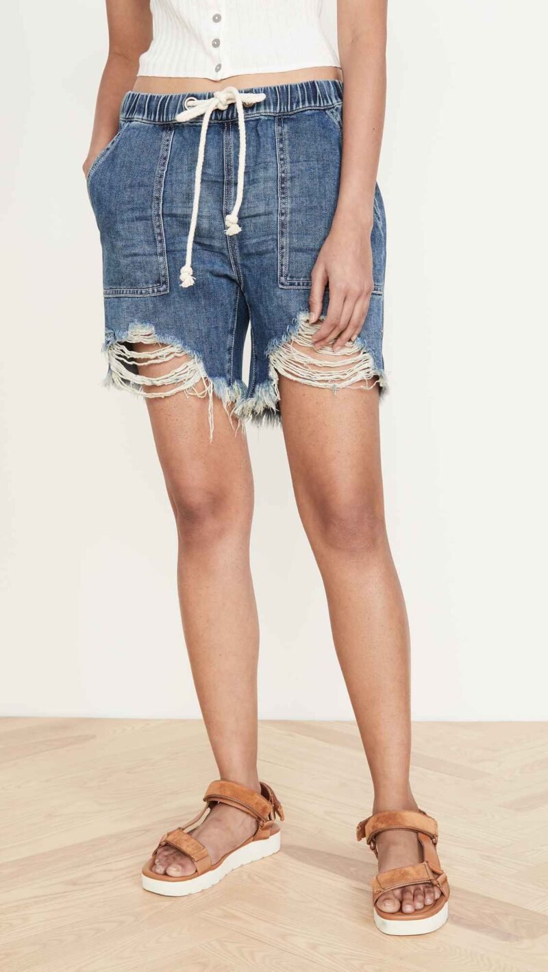 Women's Drawstring Boyfriend Shorts