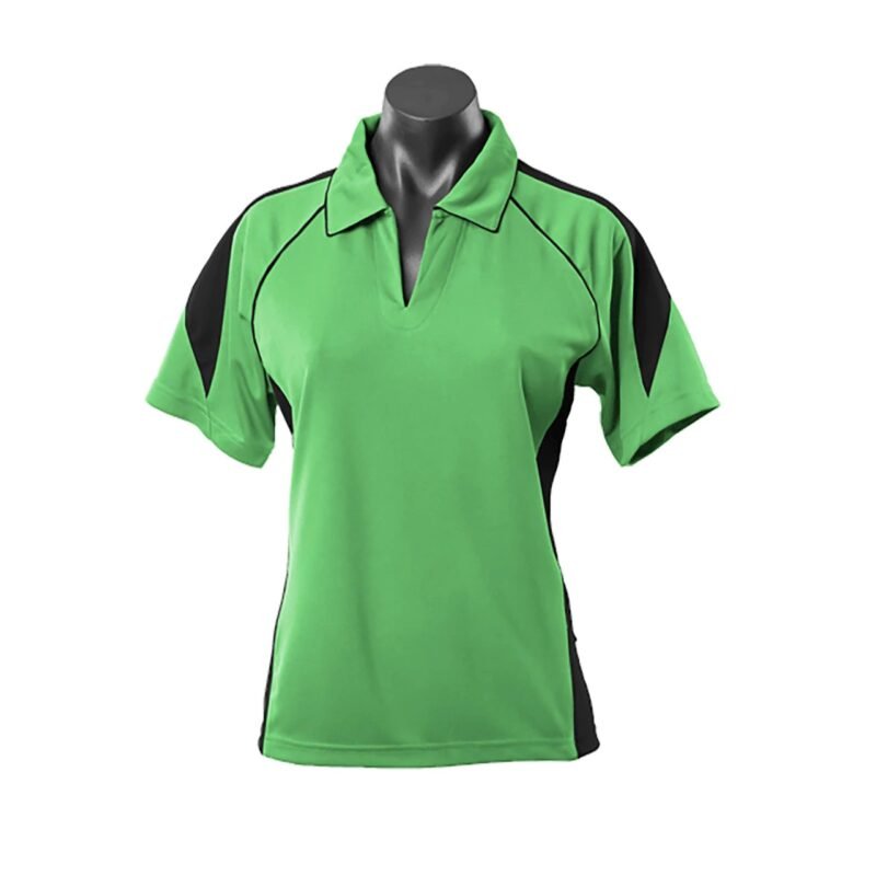 Women's  Contrast Piping & Panel Sport Polo - Image 2