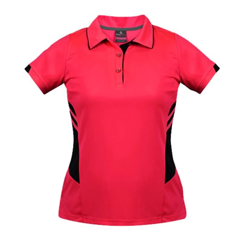 Women's Plain Contrast Sports Polo Shirt