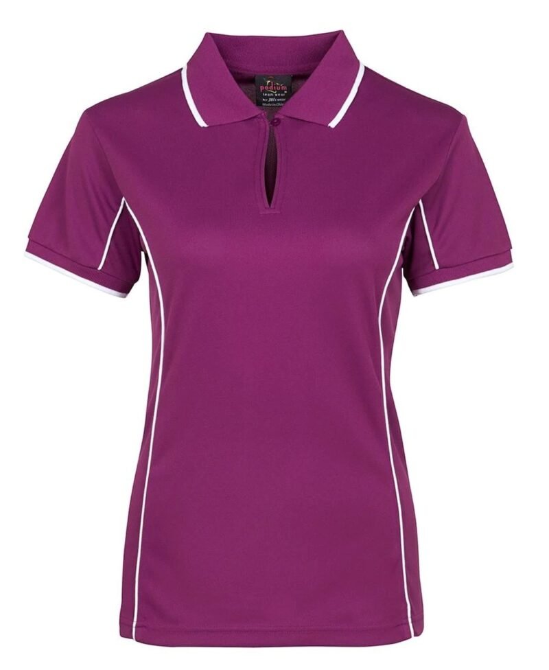 Women's Contrast Piping Polo Quick Dry