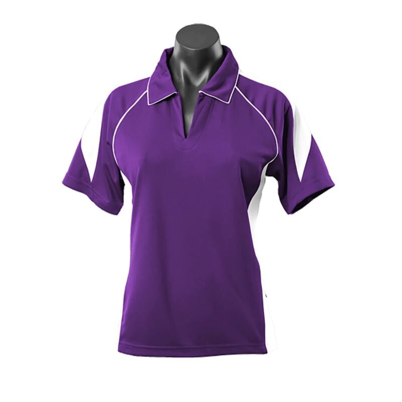 Women's Contrast Piping & Panel Polo - Image 6