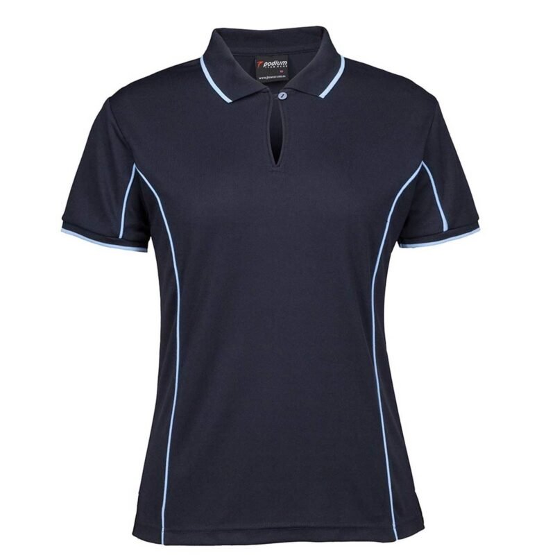 Women's Contrast Piping Polo Quick Dry - Image 6