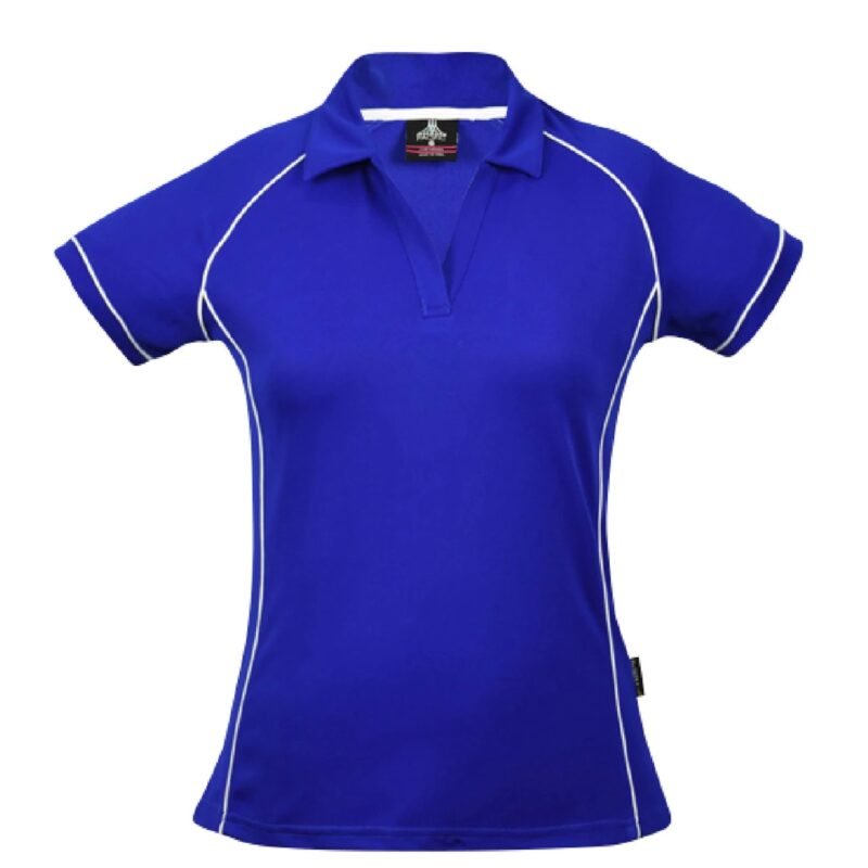 Women's Contrast Piping Sports Polo Shirt - Image 6